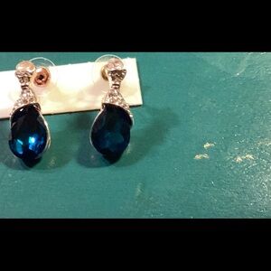 Teal vintage earrings